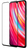 Защитное стекло для Xiaomi Redmi Note 9S/Note 9 Pro Full Screen (3D) Full Glue черный, Redline - фото