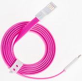 Кабель для смартфонов Xiaomi, Prolike магнитный USB Micro 5 pin AM-BM 1,2 м, розовый - фото
