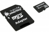 Карта памяти Smartbuy microSDHC 16GB Class 10 UHS-I с адаптером SD - фото